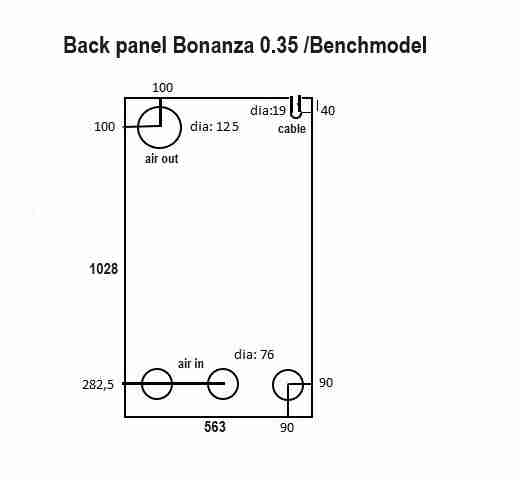 GTools Bonanza Bench Model (0,35m²) Leeg – 119 x 61 x 61 cm