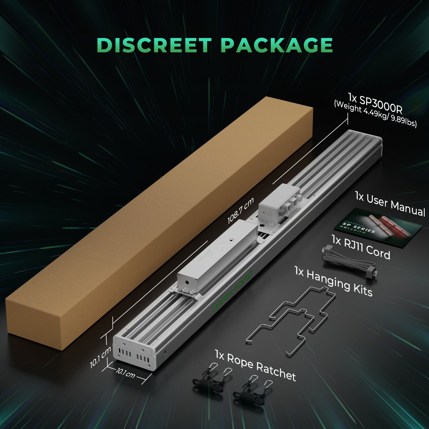 Mars Hydro SP3000R dimbare kweeklamp | 3.3µmol/J LED | LED-Pflanzenlicht Indoor Grow