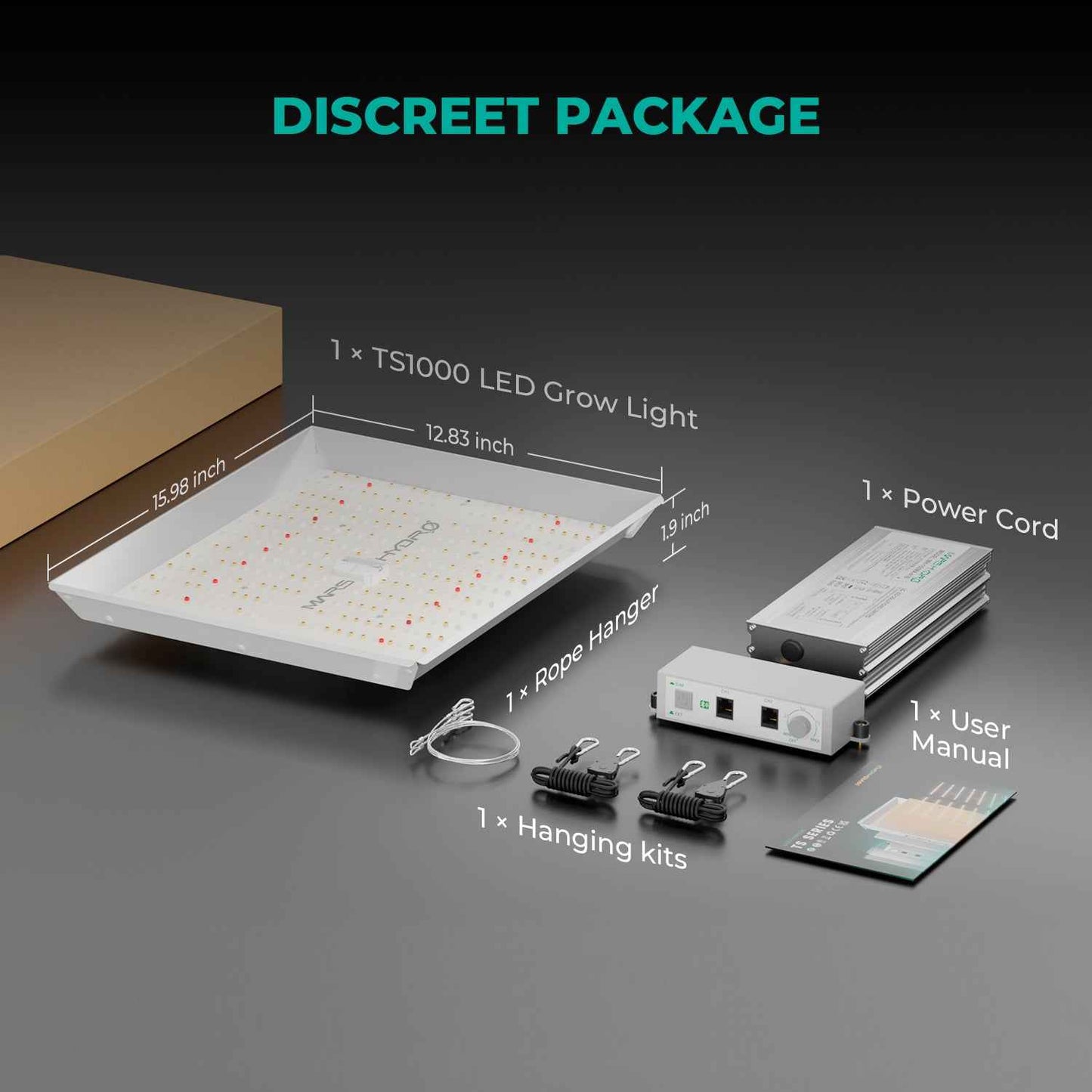 Mars Hydro TS1000 150W Dimbare LED Kweeklamp – Full Spectrum 2,4 µmol/J voor 70×70–80×80 cm Kweektent