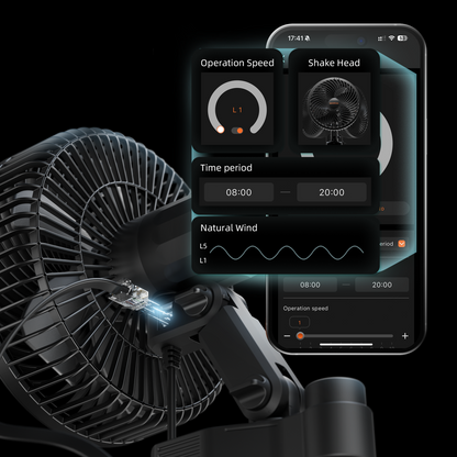 Spider Farmer 15cm clip ventilator voor kweektent met EC motor | Spider Farmer 6 inch clip fan for grow tent with EC motor | Spider Farmer 15cm Clip Ventilator Growzelt mit EC Motor