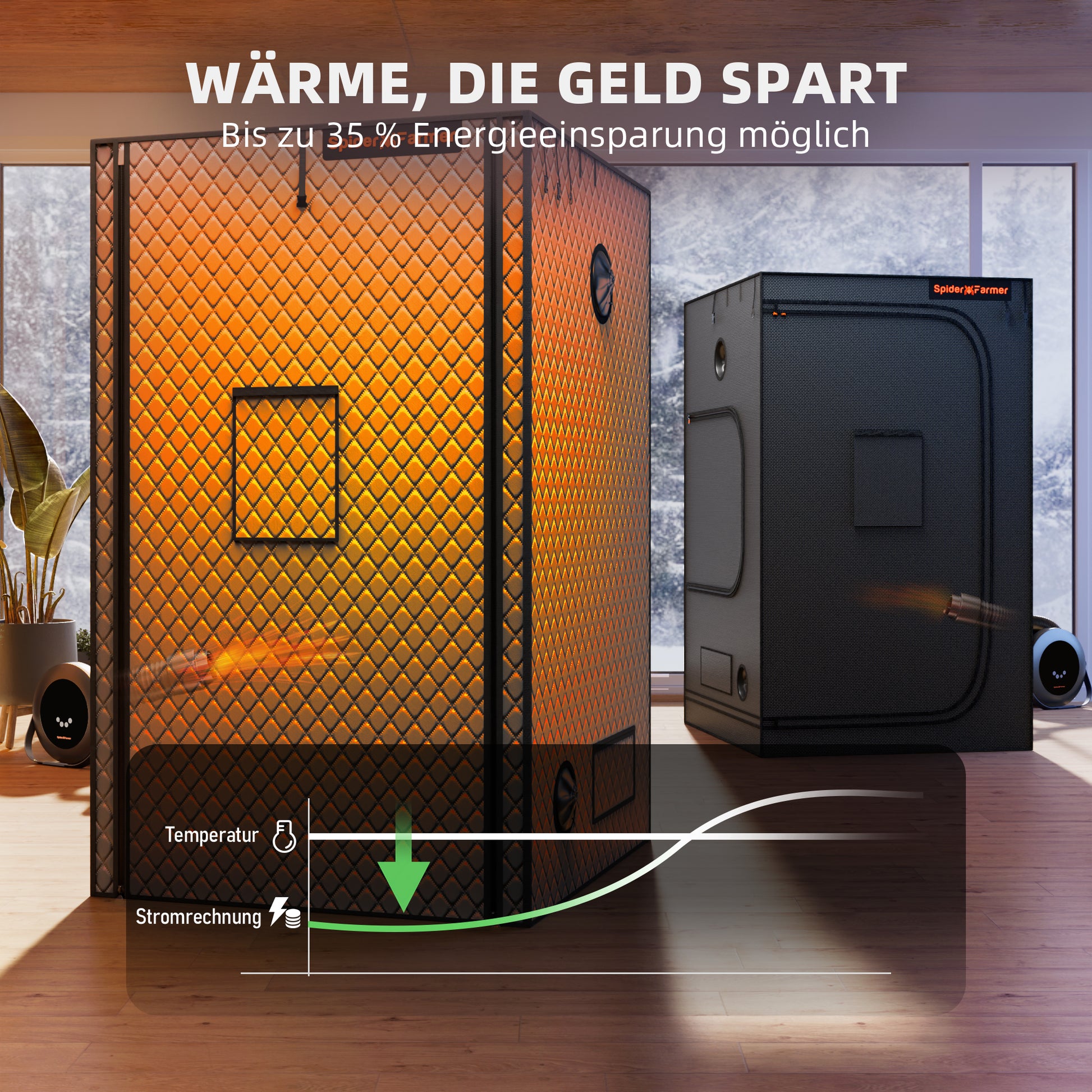 Spider Farmer isolatiehoes voor warmtebehoud | Spider Farmer heat retention tent cover | Spider Farmer Growzelt Wärmeisolierung
