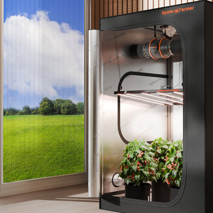 Dimbare 480W LED kweeklamp met app bediening voor 4x4 grow tent setup