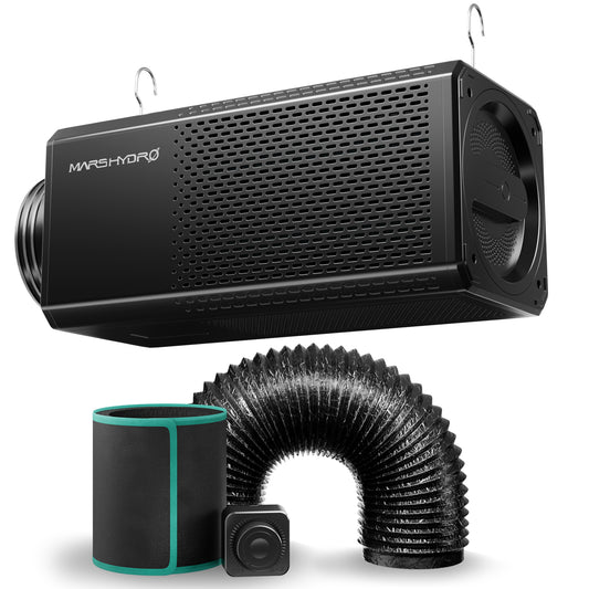 Mars Hydro iFresh Airone6 150 mm Slimme Inline Ventilator met Koolstoffilter – 2-in-1 Ventilatiesysteem 305 CFM voor Kweektenten