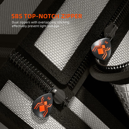 Kleine witte binnenkweektent met hoge reflectie | Compact white reflective grow tent | Weißes reflektierendes Mini Growzelt