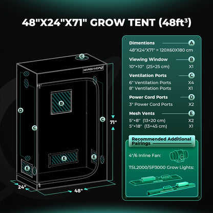 Mars Hydro Growers Kit FC 4000 EVO Full Grow 80x80x160cm met Speed Controller