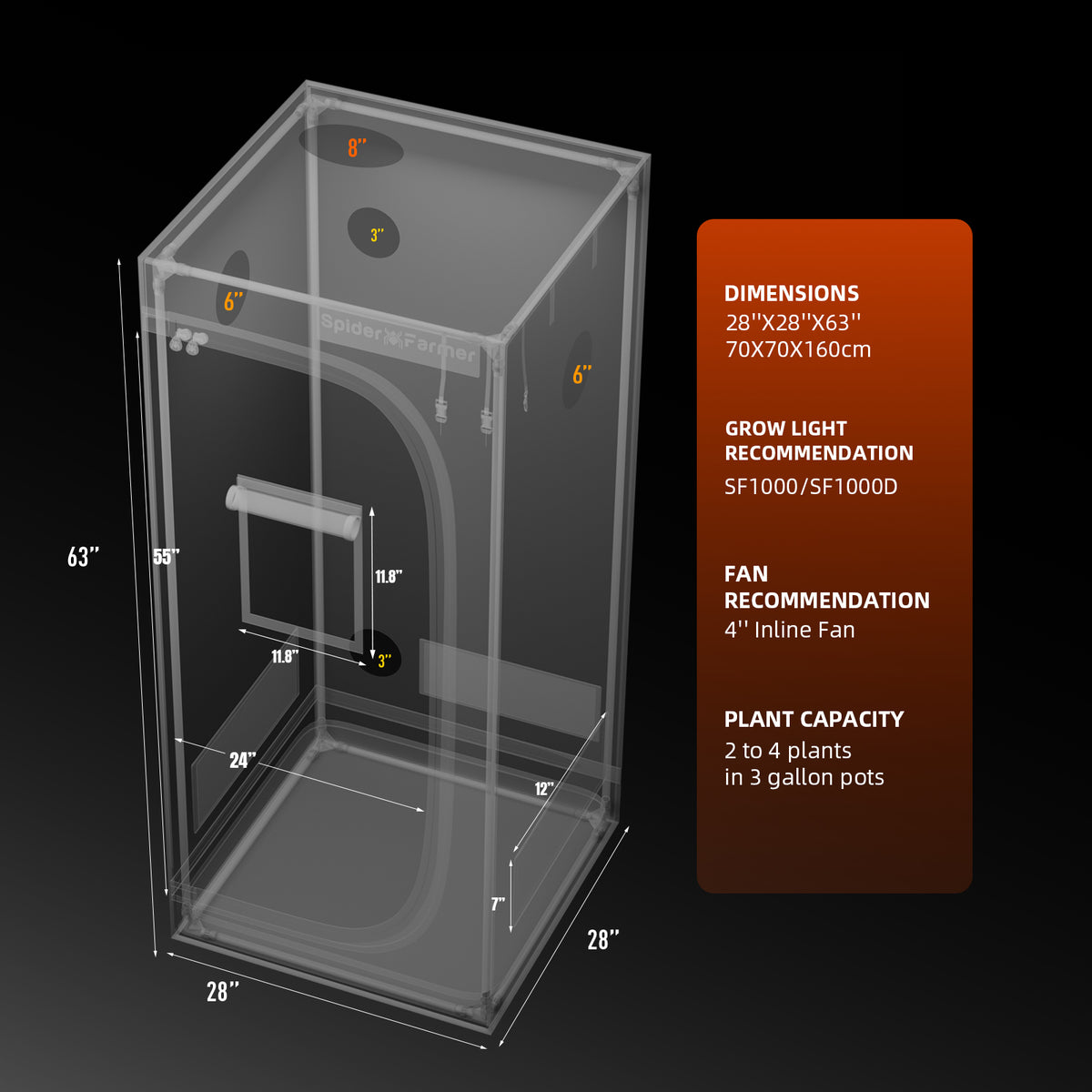 Spider Farmer G1500 slimme indoor kweekopstelling 70×70 cm | Spider Farmer G1500 smart indoor grow setup 70×70 cm | Spider Farmer G1500 intelligentes Indoor-Grow-Setup 70×70 cm