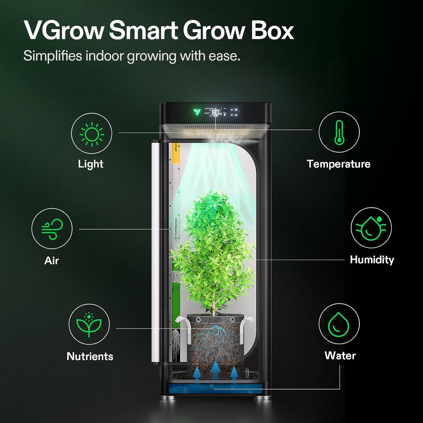 Vivosun VGrow slimme kweekkast met klimaatregeling / smart grow cabinet with climate control / intelligente Growbox mit Klimasteuerung