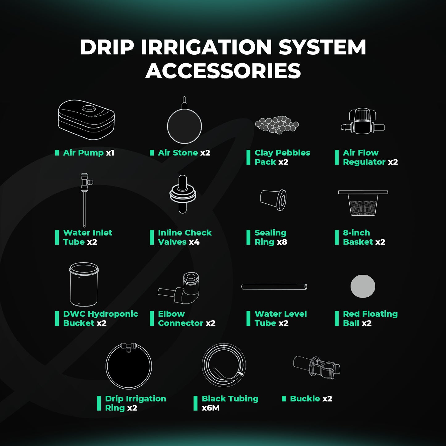 Mars Hydro DWC Systeem 2 Buckets