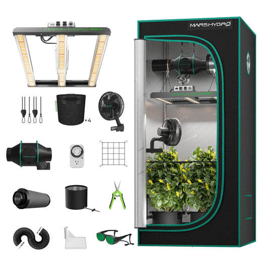 Mars Hydro FC1500 EVO kweektent kit 80x80x160 | Complete grow tent set | Komplettes Growzelt-Set