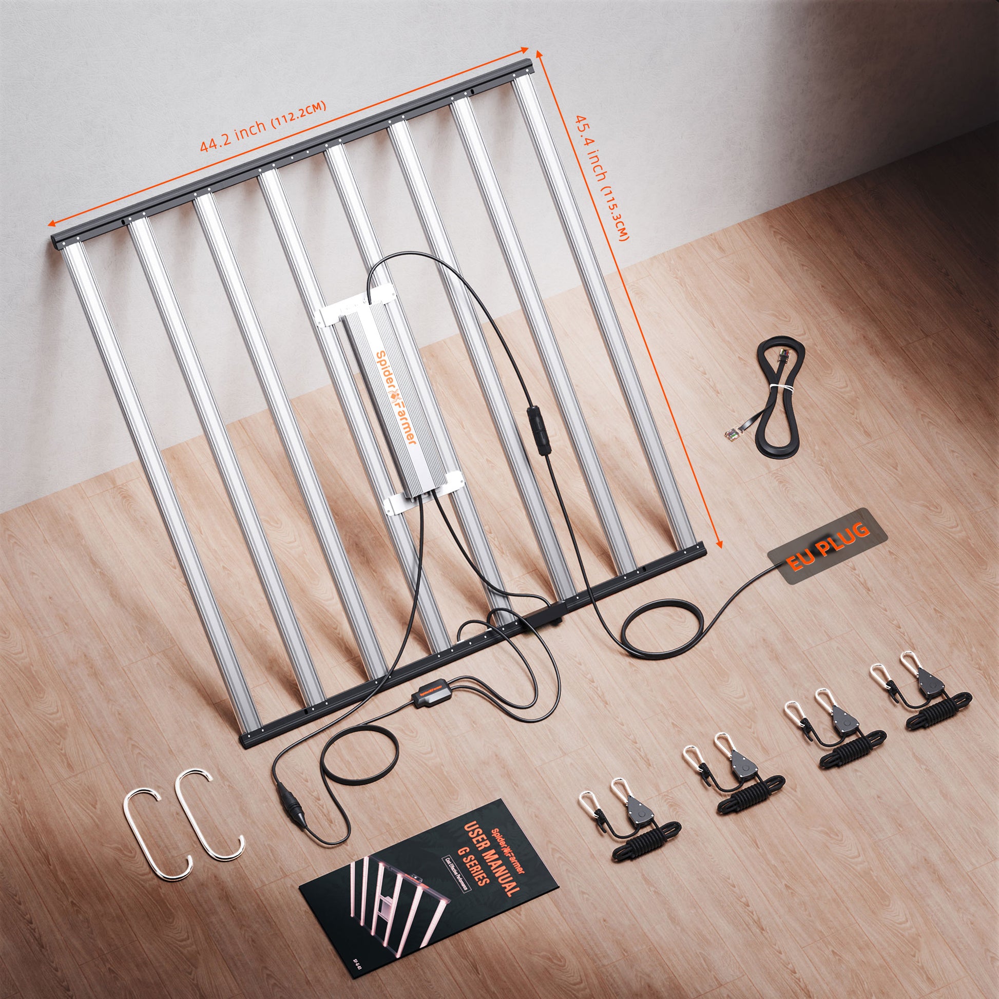 Grote kweektent LED verlichting met uniforme PPFD dekking, Spider Farmer G1000W full spectrum grow light