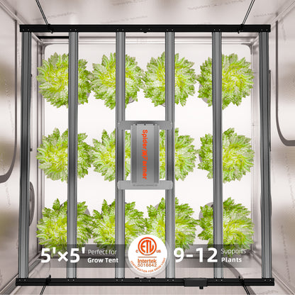 4x4 grow tent LED light 480W met 2.85 µmol/J efficiëntie und Smart App Steuerung