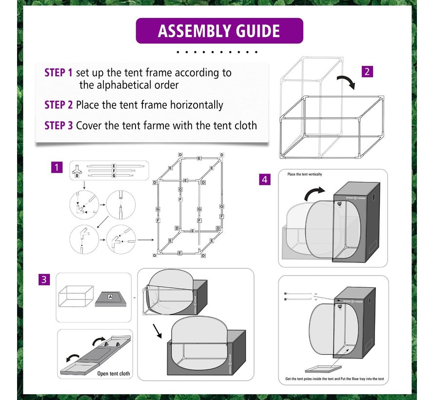 Spider Farmer 90x90x180cm Grow Tent