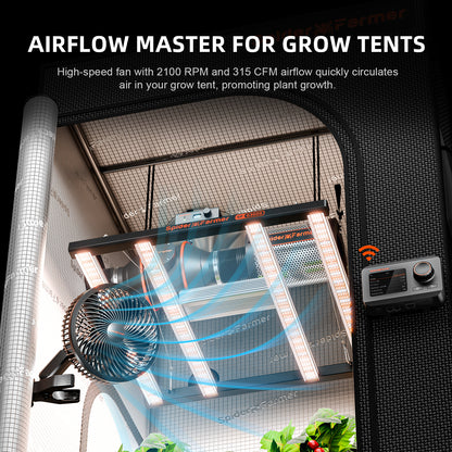 Spider Farmer 15cm kweekruimte ventilator | Grow Tent Circulation Fan | Umluft-Ventilator für Pflanzen