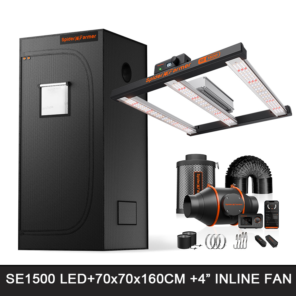 spider farmer se1500 evo complete kweektent kit 70x70 | spider farmer se1500 evo grow tent kit | spider farmer se1500 evo zelt komplettset