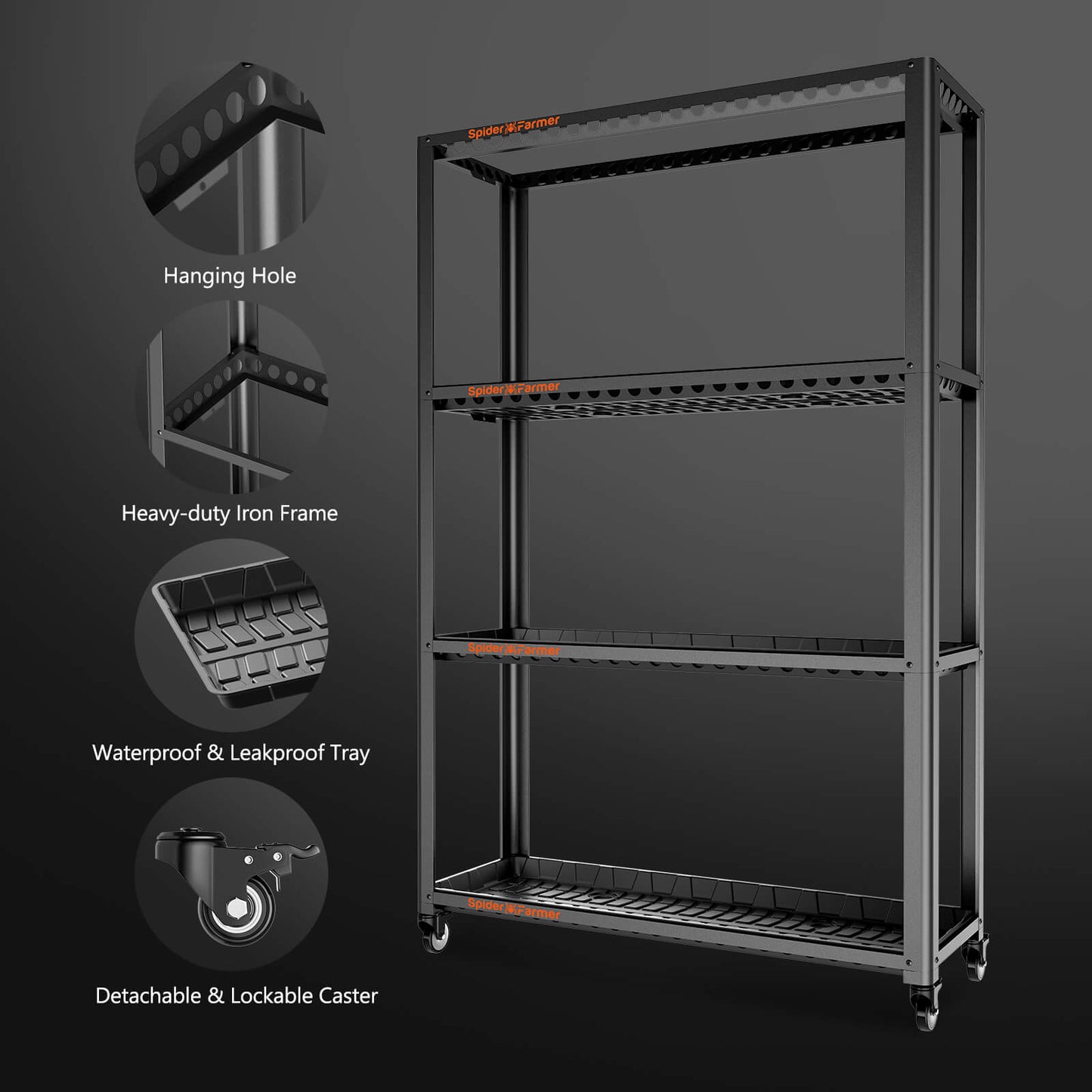 Spider Farmer SF600 Grow Kast Indoor Plant Shelve