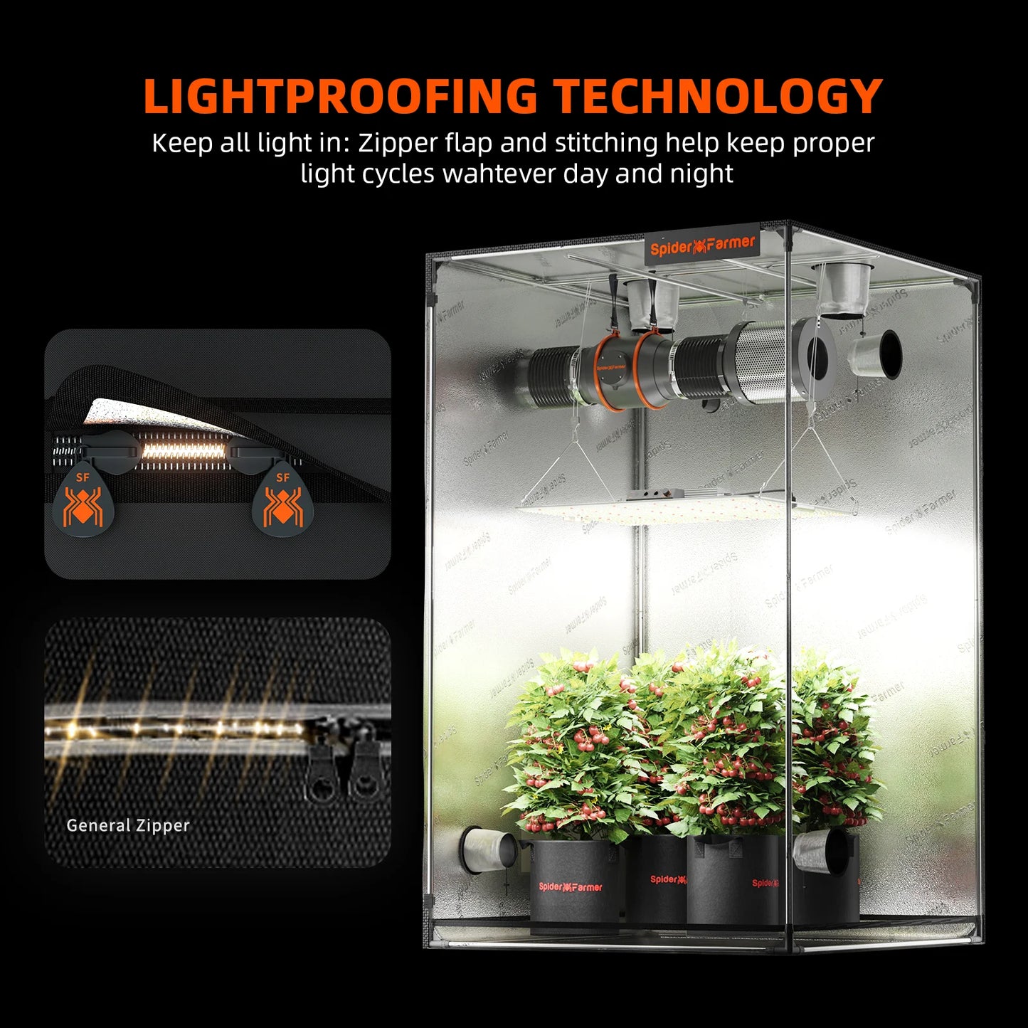 Spider Farmer G3000 Complete Grow Kit 90x90x180cm Full Spectrum Speed Controller