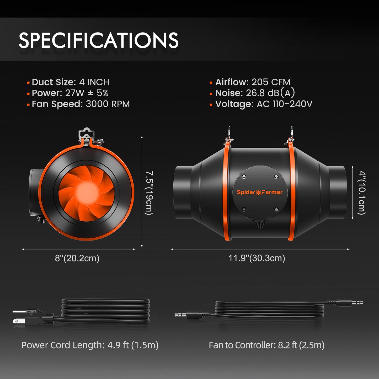 Spider Farmer G3000 Complete Grow Kit 90x90x180cm Full Spectrum Speed Controller