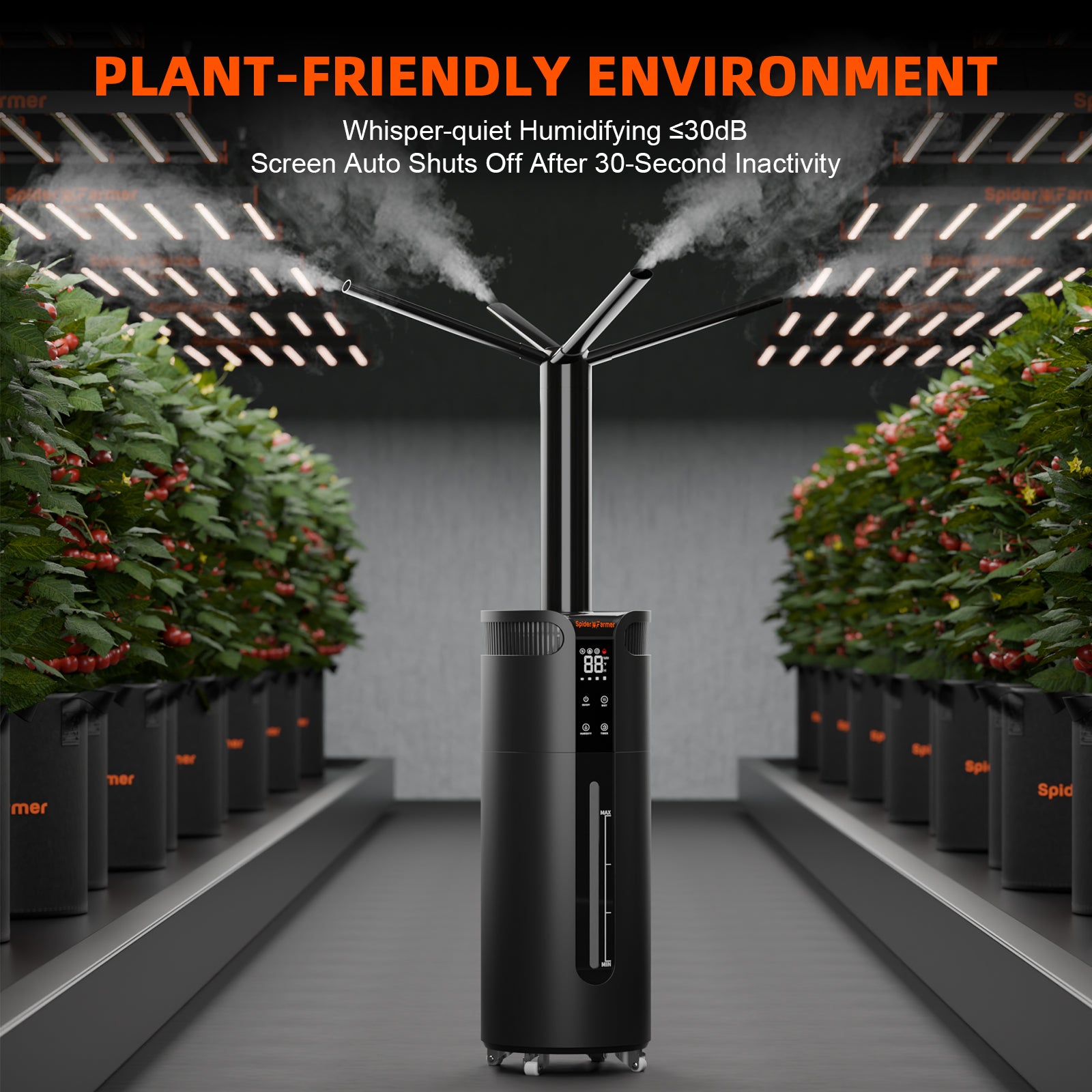 Spider Farmer luchtbevochtiger voor stabiele VPD in kweektent | Spider Farmer humidifier for stable VPD in grow tent | Spider Farmer Luftbefeuchter für stabile VPD im Growzelt