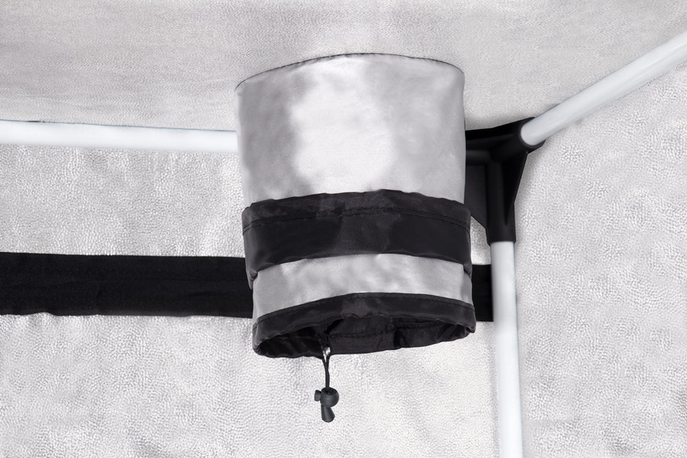 150 mm ventilatie openingen kweektent / grow tent with 6 inch ventilation ports / Growzelt mit 150 mm Lüftungsöffnungen