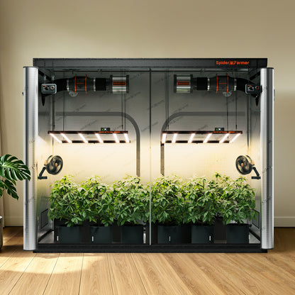 Spider Farmer 8×4 kweektent voor 6 inch inline ventilator | Spider Farmer 8×4 grow tent for 6 inch inline fan | Spider Farmer 8×4 Growzelt für 6 Zoll Rohrventilator