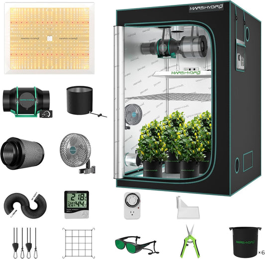 Mars Hydro Growers Kit TSW2000 Full Grow 120x120x200cm met Speed Controller of Smart Monitor