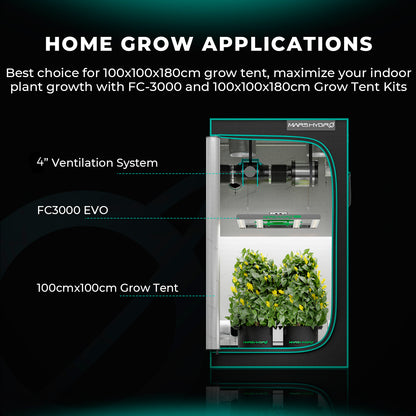 Full spectrum LED kweeklamp 855 µmol/s | Grow light EU | LED Pflanzenlicht