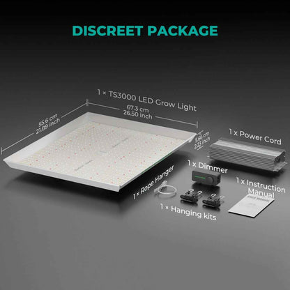 Mars Hydro TS3000 420W Dimbare LED Kweeklamp – Full Spectrum 2,6 µmol/J voor 4×4 & 5×5 Kweektenten
