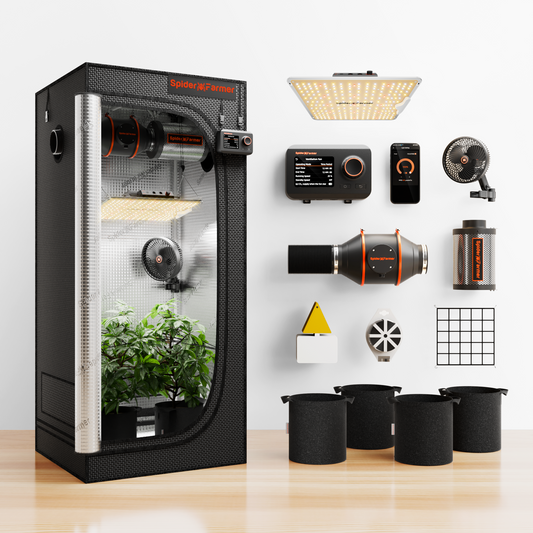 Spider Farmer SF1000 100W GGS Premium kweektent set 70×70×160 cm | Spider Farmer SF1000 100W GGS Premium grow tent kit 70×70×160 cm | Spider Farmer SF1000 100W GGS Premium Growzelt-Set 70×70×160 cm