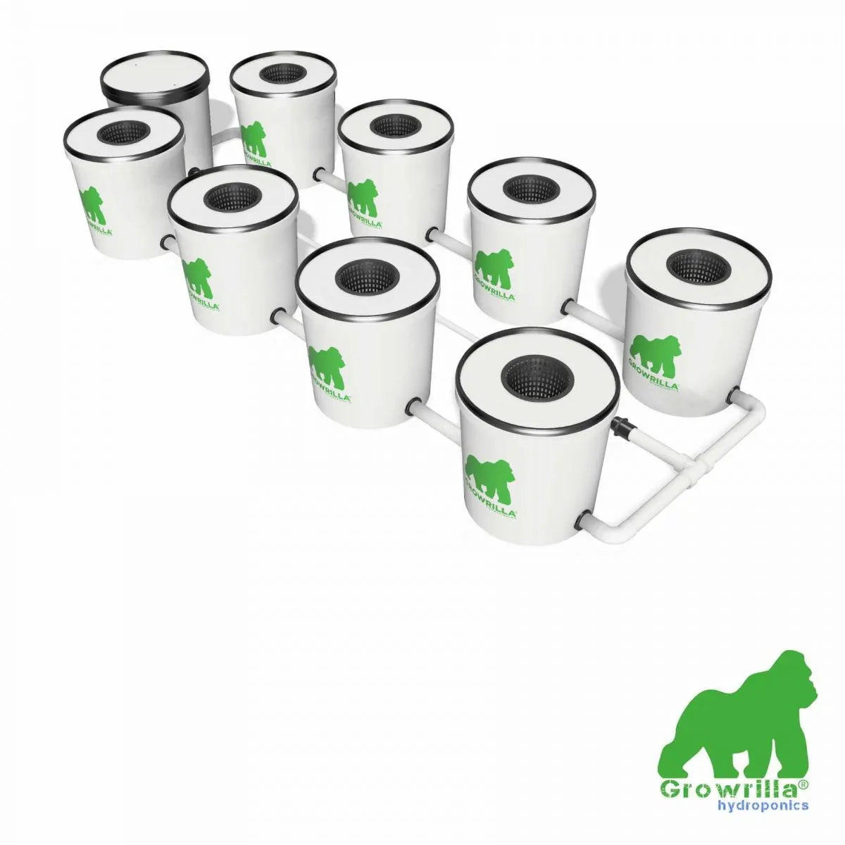 Growrilla (R)DWC Hydroponic 2.0 Systems 8 Buckets