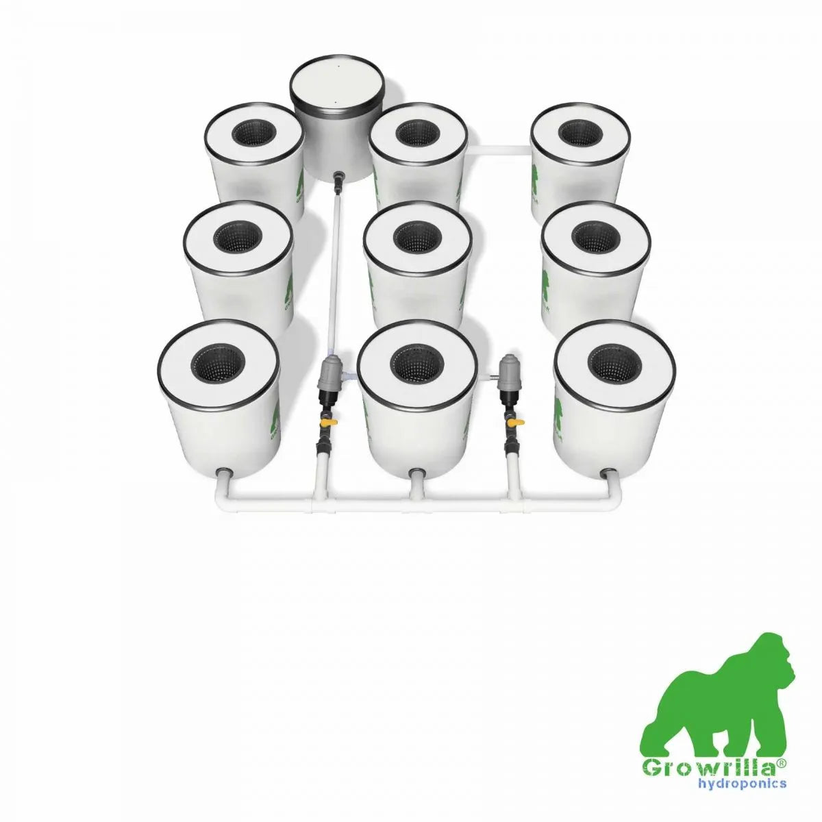 Growrilla (R)DWC Hydroponic 2.0 System – 9 Buckets