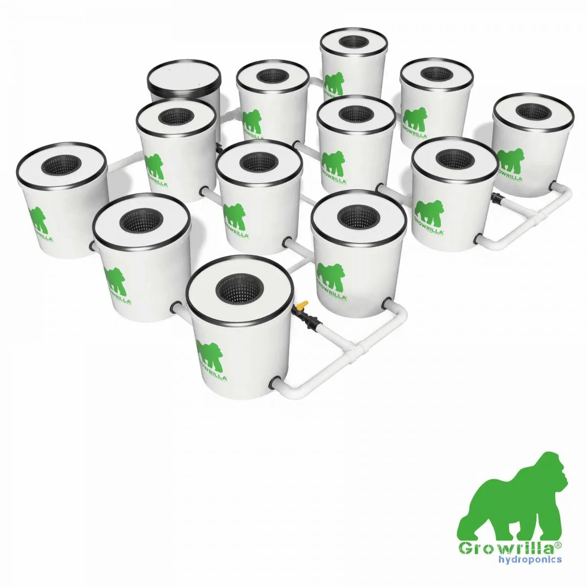 Growrilla (R)DWC Hydroponic 2.0 System – 12 Buckets