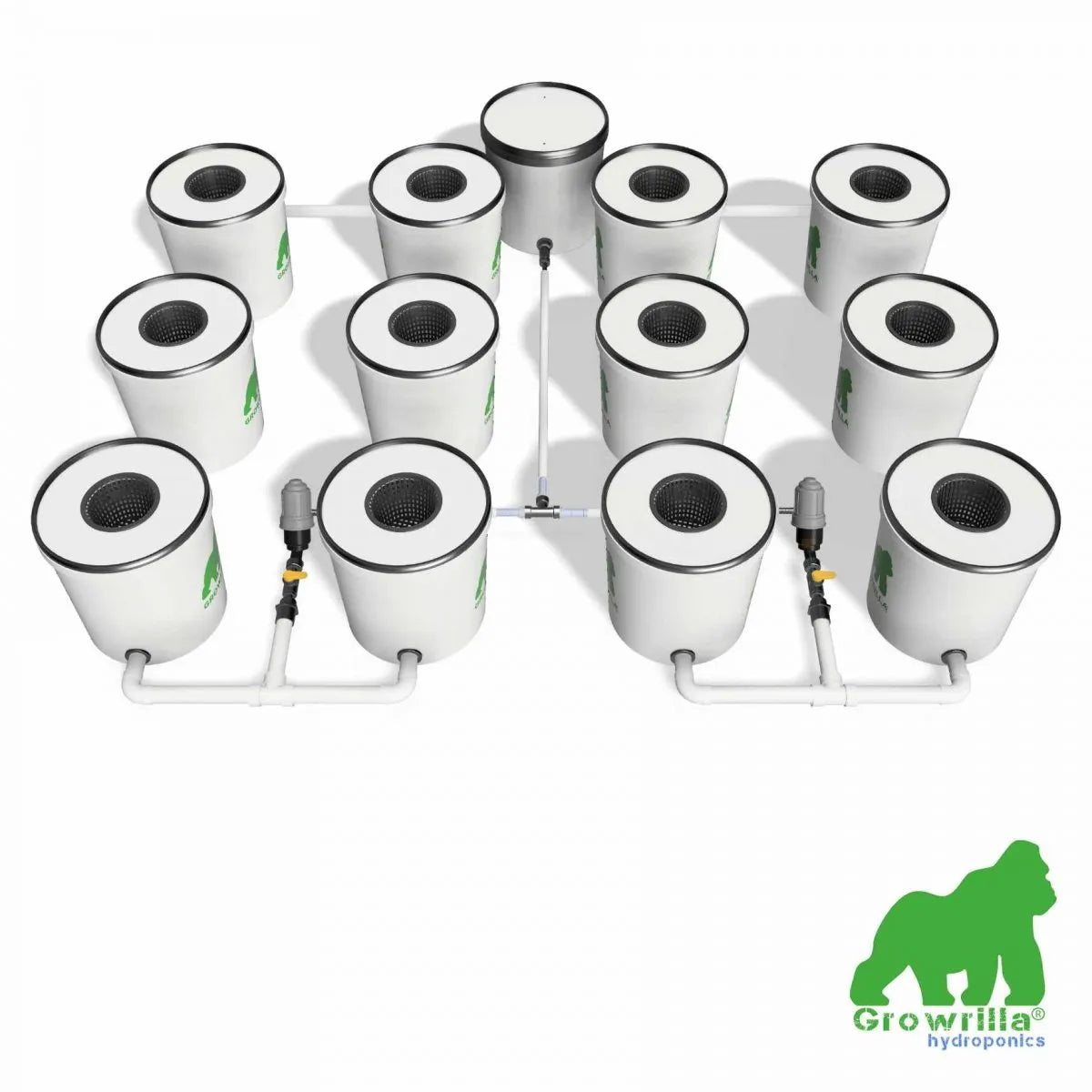 Growrilla (R)DWC Hydroponic 2.0 System – 12 Buckets