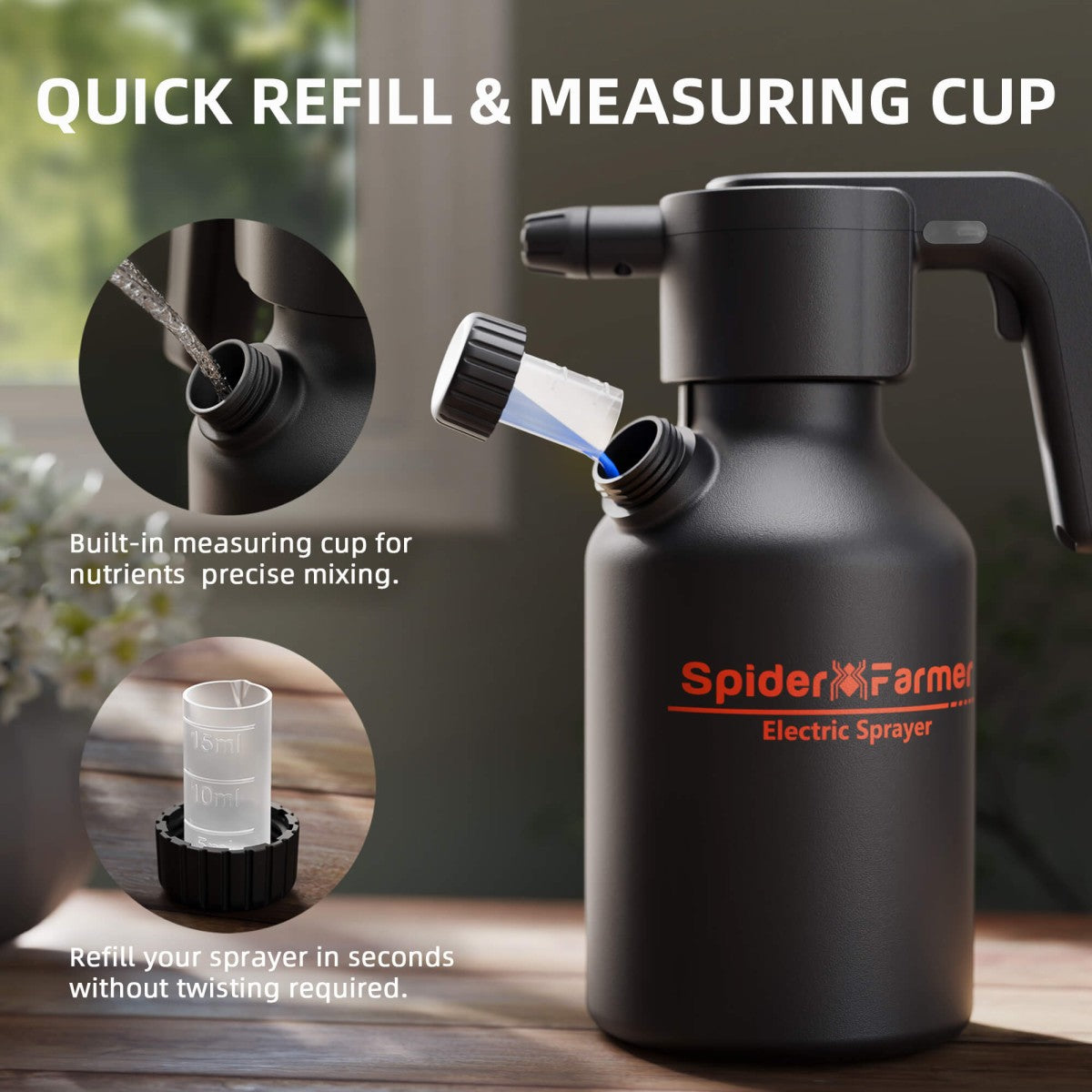Spider Farmer elektrische sproeier – Spider Farmer electric sprayer – Spider Farmer elektrische Sprühflasche